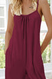 Scoop Neck Spaghetti Strap Pocket Jumpsuit Trendsi