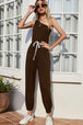 One-Shoulder Sleeveless Jumpsuit Trendsi