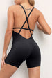 V-Neck Spaghetti Strap Active Romper Trendsi
