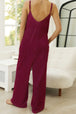 Scoop Neck Spaghetti Strap Pocket Jumpsuit Trendsi