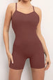 V-Neck Spaghetti Strap Active Romper Trendsi