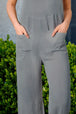 Square Neck Sleeveless Jumpsuit with Pocket Trendsi