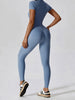 Short Sleeve Active Jumpsuit Trendsi