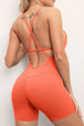 V-Neck Spaghetti Strap Active Romper Trendsi