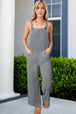 Square Neck Sleeveless Jumpsuit with Pocket Trendsi