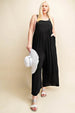 Sleeveless Ruched Wide Leg Overalls Trendsi
