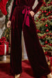 Tie Waist Long Sleeve Wide Leg Jumpsuit Trendsi