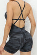 V-Neck Spaghetti Strap Active Romper Trendsi