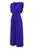 Ruffled Surplice Cap Sleeve Jumpsuit Trendsi