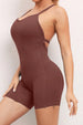 V-Neck Spaghetti Strap Active Romper Trendsi