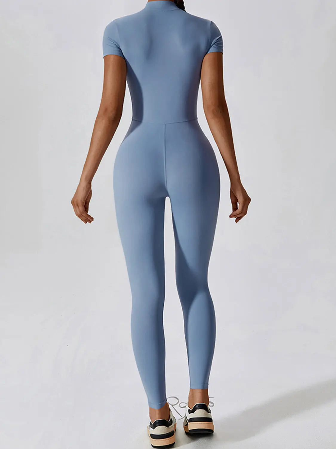 Short Sleeve Active Jumpsuit Trendsi