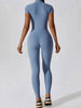 Short Sleeve Active Jumpsuit Trendsi