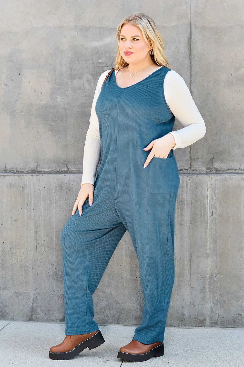 Sleeveless Straight Jumpsuit Trendsi