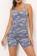 V-Neck Spaghetti Strap Active Romper Trendsi