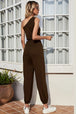 One-Shoulder Sleeveless Jumpsuit Trendsi