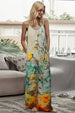 Tie-Dye Spaghetti Strap Jumpsuit with Pockets Trendsi