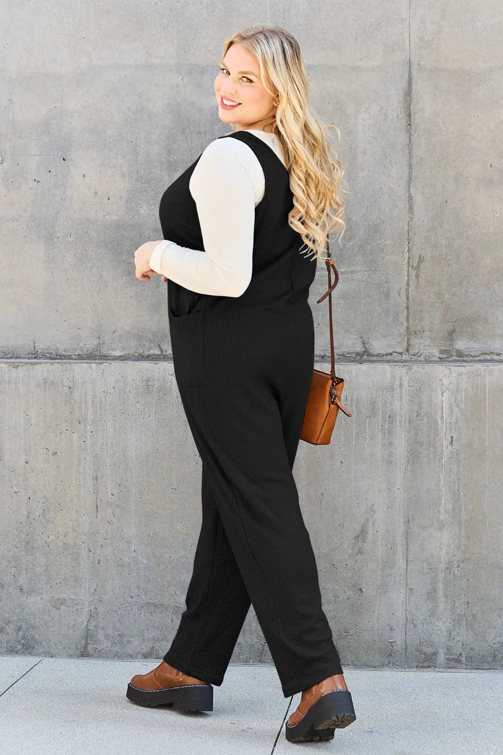 Sleeveless Straight Jumpsuit Trendsi