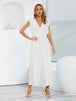 Ruffled Surplice Cap Sleeve Jumpsuit Trendsi