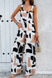 Printed Wide Strap Jumpsuit with Pockets Trendsi