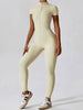 Short Sleeve Active Jumpsuit Trendsi