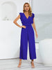 Ruffled Surplice Cap Sleeve Jumpsuit Trendsi