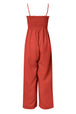 Smocked Spaghetti Strap Wide Leg Jumpsuit Trendsi