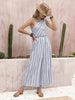 Printed Single Shoulder Sleeveless Jumpsuit Trendsi