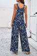Printed Wide Strap Jumpsuit with Pockets Trendsi