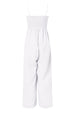 Smocked Spaghetti Strap Wide Leg Jumpsuit Trendsi