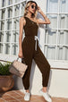 One-Shoulder Sleeveless Jumpsuit Trendsi