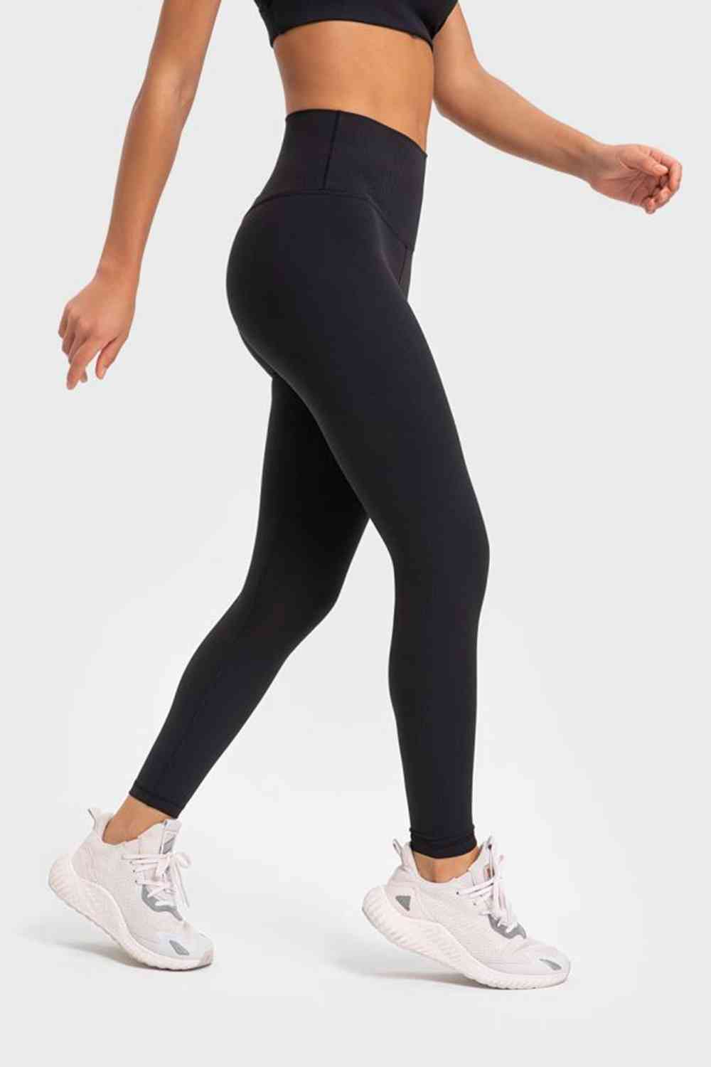 Highly Stretchy Wide Waistband Yoga Leggings Bazaarbey