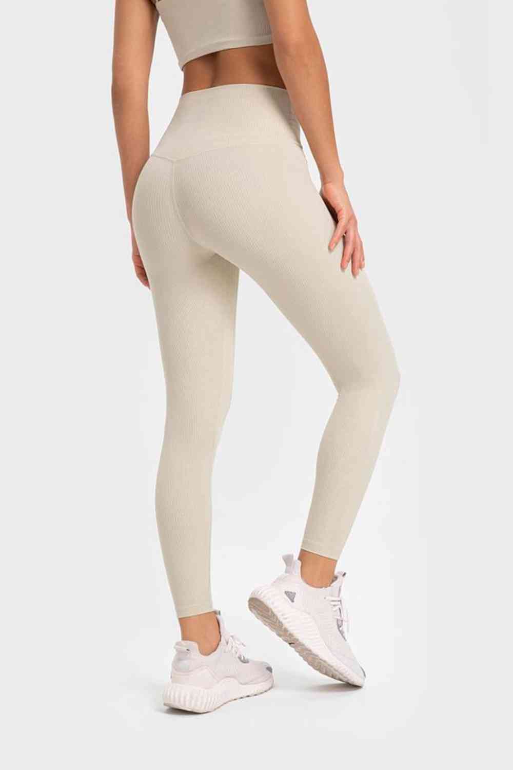 Highly Stretchy Wide Waistband Yoga Leggings Bazaarbey