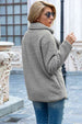 Lapel Collar Sherpa Coat Trendsi