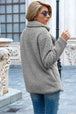 Lapel Collar Sherpa Coat Trendsi