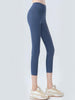 Wide Waistband Cropped Sports Leggings Bazaarbey