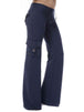 Mid Waist Pants with Pockets Bazaarbey