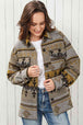 Collared Drop Shoulder Jacket Trendsi