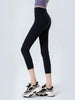 Wide Waistband Cropped Sports Leggings Bazaarbey