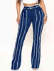 Striped Raw Hem Jeans Trendsi