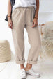 Waist Pull-On Pants with Pockets Bazaarbey