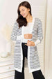 Striped   Cardigan Trendsi