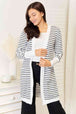 Striped   Cardigan Trendsi