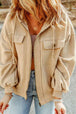 Zip-Up Drawstring Hooded Jacket Bazaarbey