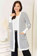 Striped   Cardigan Trendsi