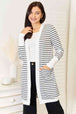 Striped   Cardigan Trendsi