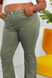 Clementine  High-Rise Bootcut Jeans in Olive Bazaarbey