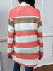 Striped   Cardigan Trendsi