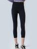 Wide Waistband Cropped Sports Leggings Bazaarbey