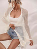 Openwork Open Front Longline Cover Up Bazaarbey