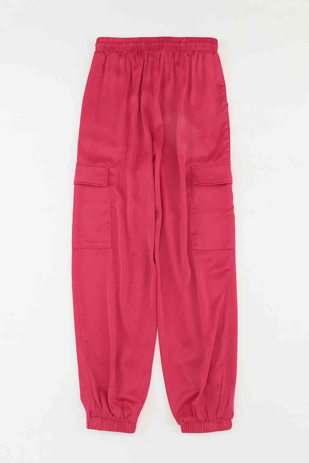 Long Tie Waist Pocketed Pants Bazaarbey